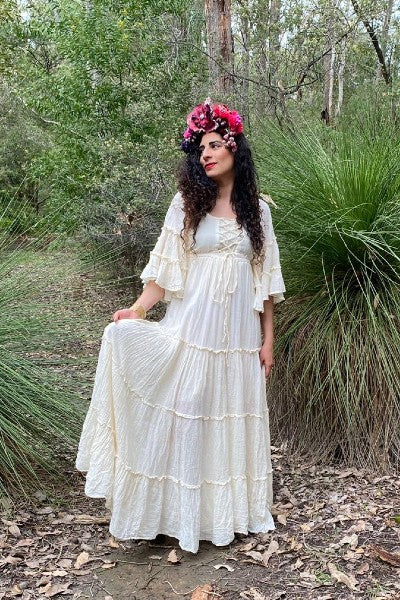 Austen Calico Lace Up Maxi