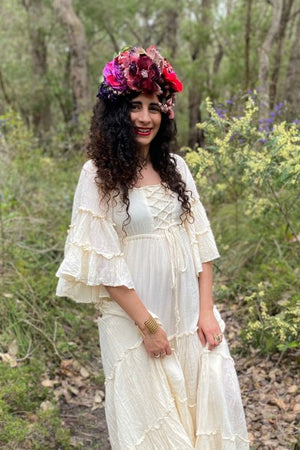 Austen Calico Lace Up Maxi