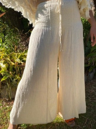 PG Cheesecloth Shirred Flares