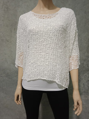 Poncho Pillow Box Knit Top