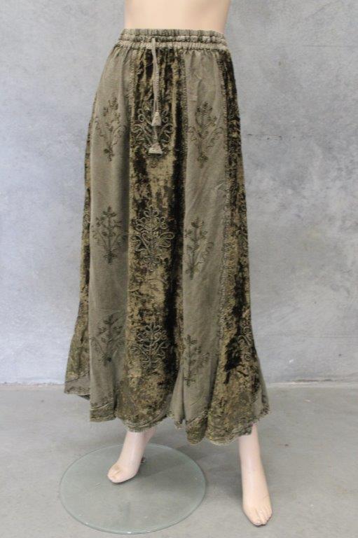 VELVET RAYON BIAS GODESS SKIRT