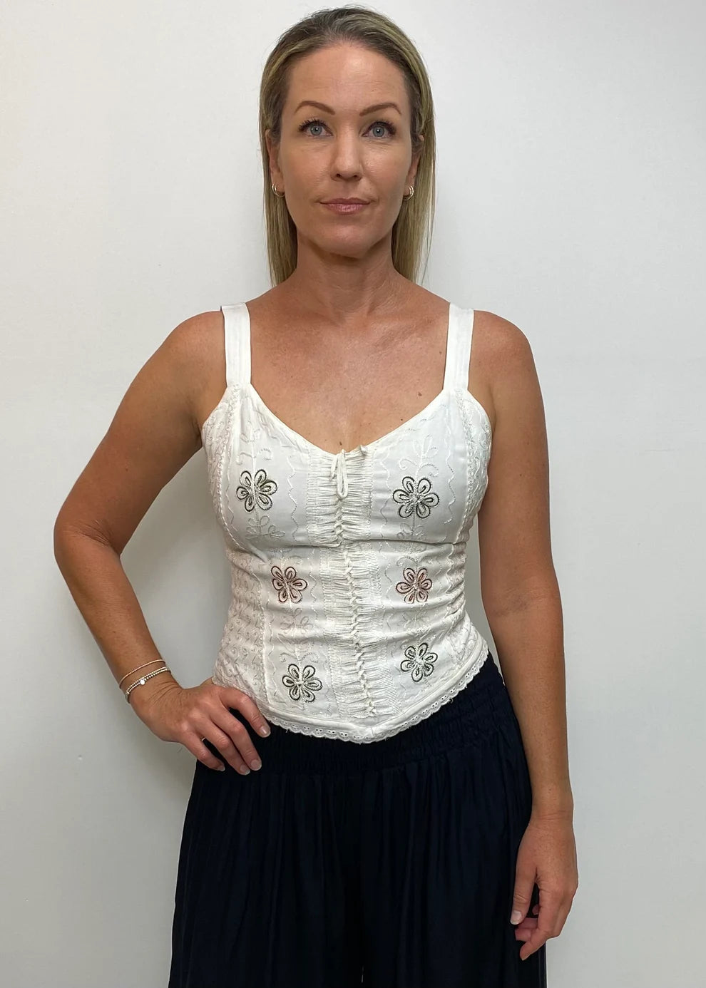 Briar Stonewash Lace Top