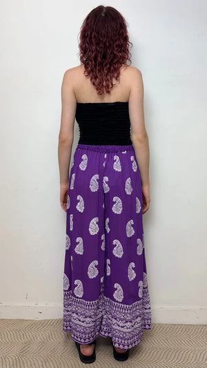 Parsi Rayon Block Print Wide Leg Pants