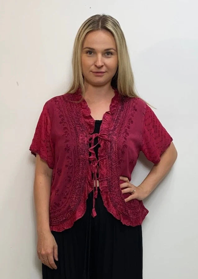 Lilith Stonewash Crop Jacket