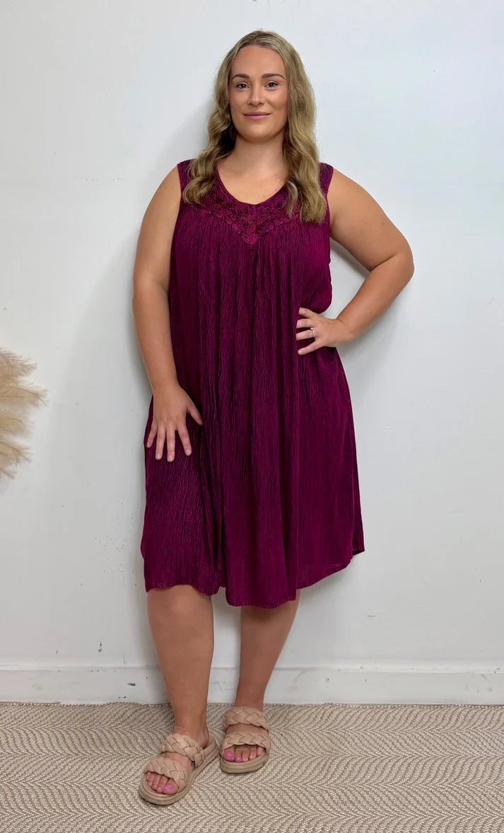 Rustic Sleeveless Umbrella Dress