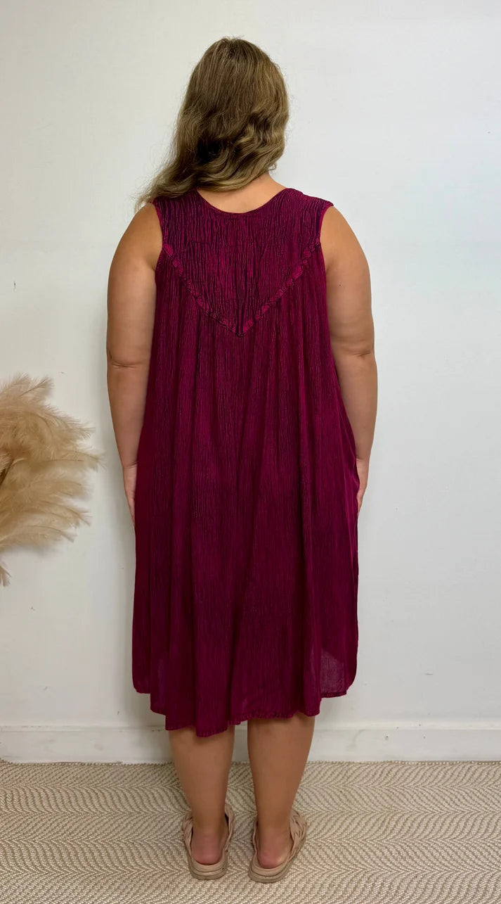 Rustic Sleeveless Umbrella Dress