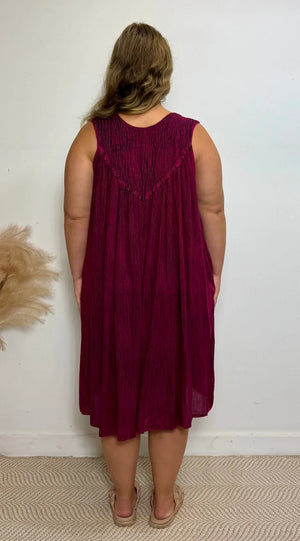 Rustic Sleeveless Umbrella Dress