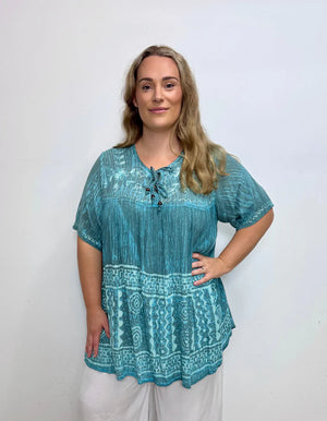 Florence Blockprint Top