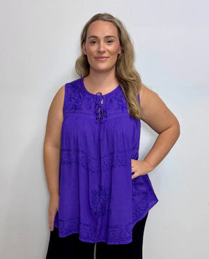 Florence Sleeveless Plain Top