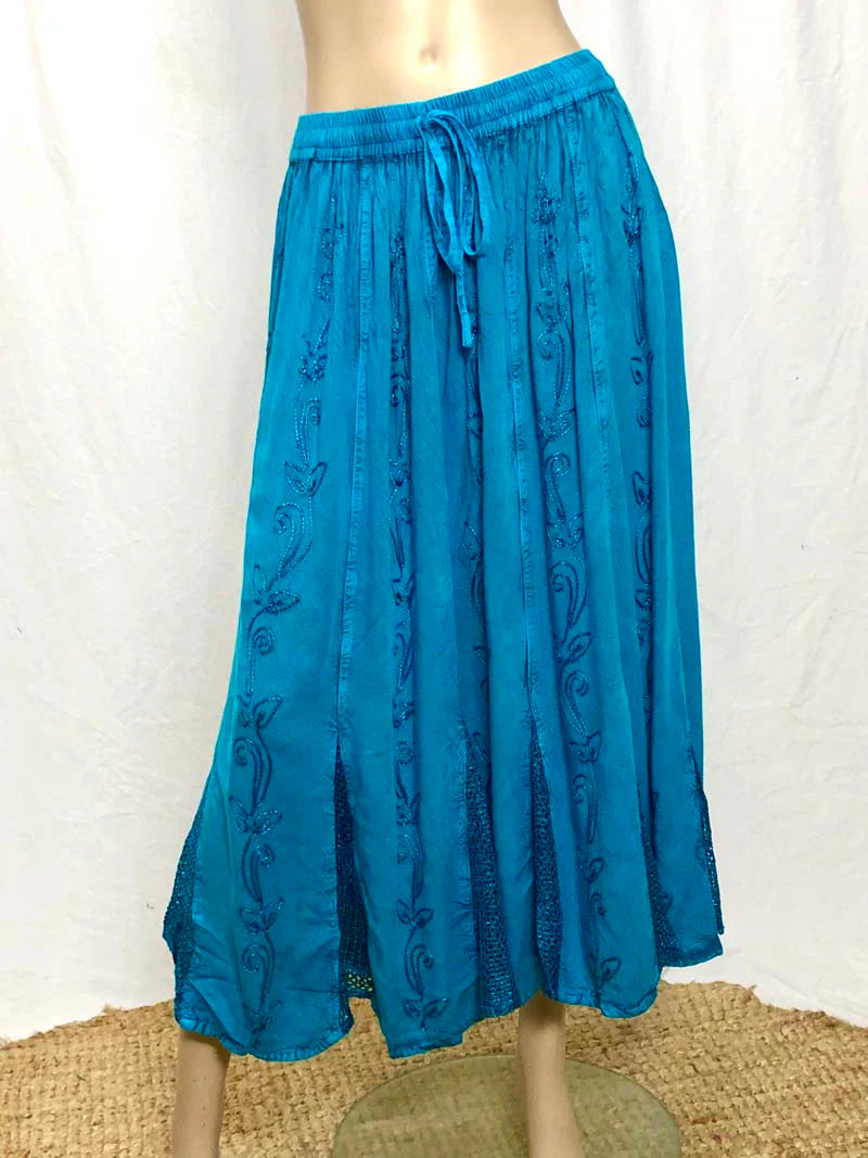 Malia Stonewash Maxi Skirt
