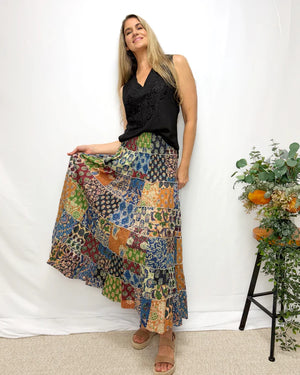 Juniper Patchwork Maxi Skirt