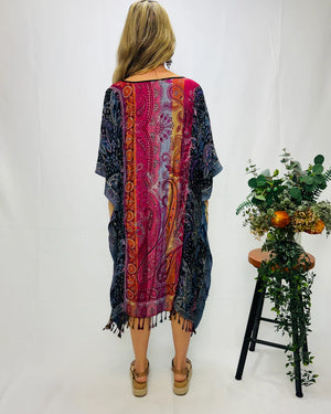 Sahara Paisley Poncho Dress
