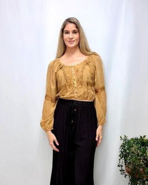 Celeste Peasant Long Sleeve Top