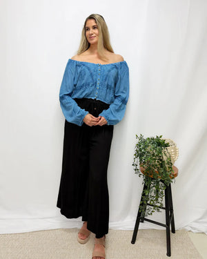 Celeste Peasant Long Sleeve Top