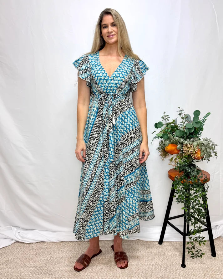 Calista Cap Sleeve Maxi Dress