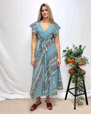 Calista Cap Sleeve Maxi Dress