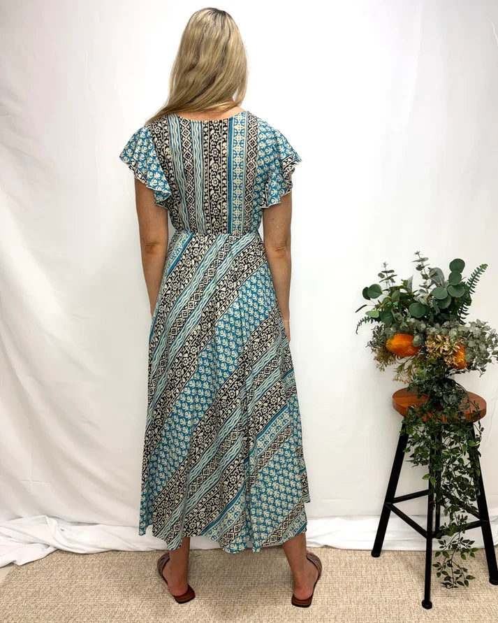Calista Cap Sleeve Maxi Dress