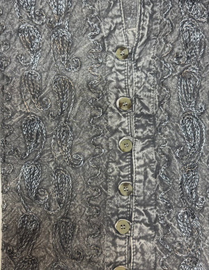 Lani Stonewash Blouse wth Lace