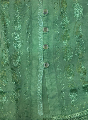 Lani Stonewash Blouse wth Lace