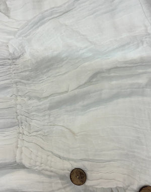 Cotton Stonewash Button Pants