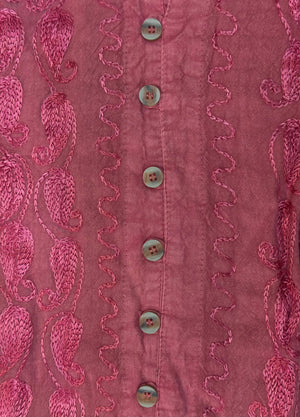 Lani Stonewash Blouse wth Lace