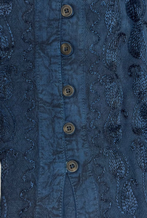 Lani Stonewash Blouse wth Lace