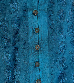 Lani Stonewash Blouse wth Lace