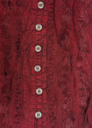 Lani Stonewash Blouse wth Lace