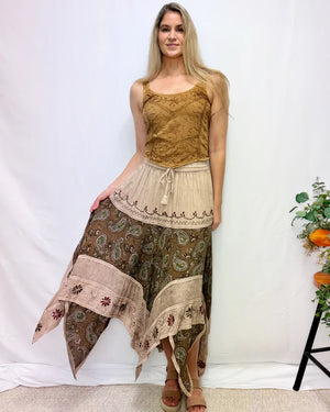 Hanky Bohemian Cotton Skirt
