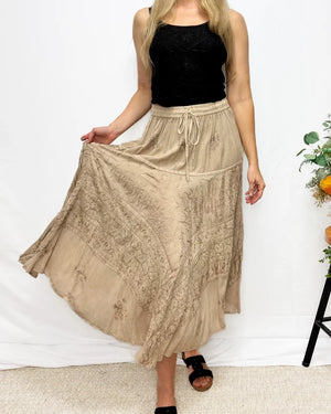 Tallulah Stonewash Lace Skirt