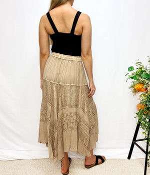 Tallulah Stonewash Lace Skirt