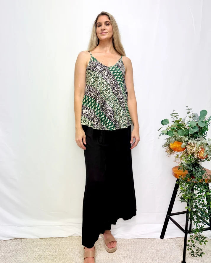 Boheme Blockprint Strappy Top