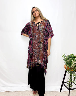 Sahara Paisley Poncho Dress