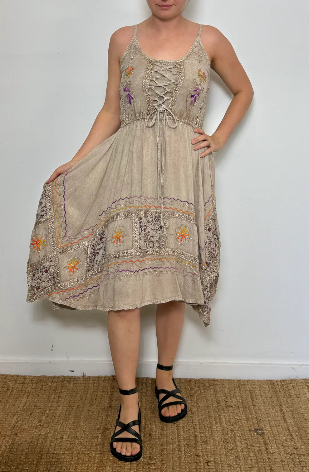 Mia Stonewash Hanky Dress