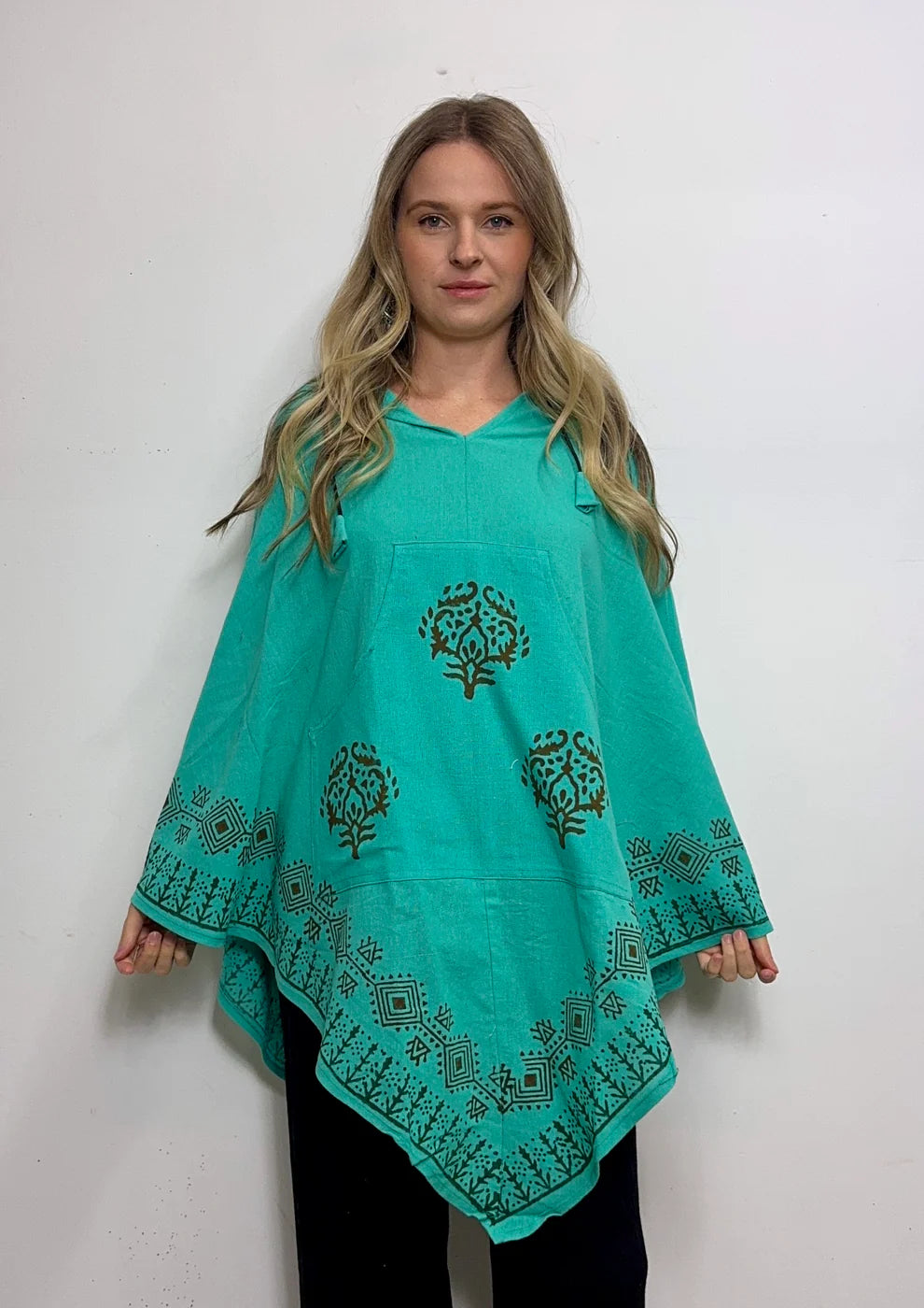 Hemp Cotton Triangle Poncho