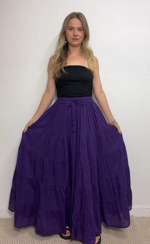 Rohini Cotton Tiered Skirt