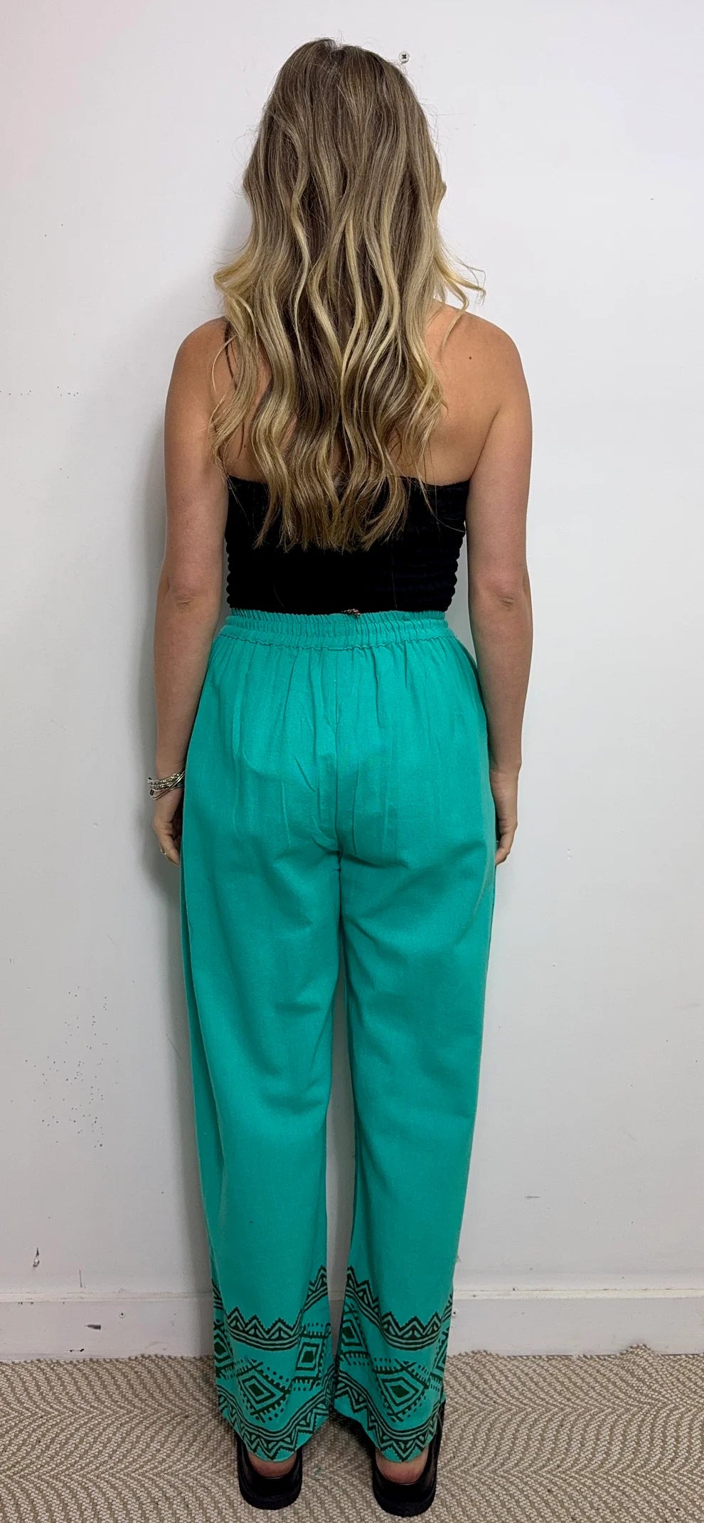 Hemp Cotton Block Print Pants