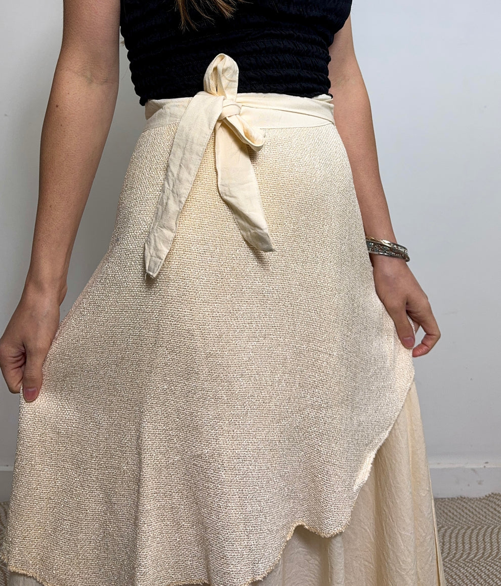 Tabitha Cotton Wrap Skirt