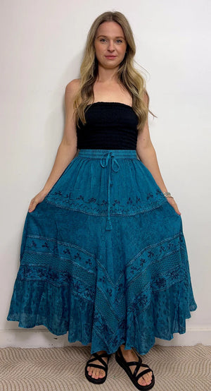 Davina Stonewash Skirt