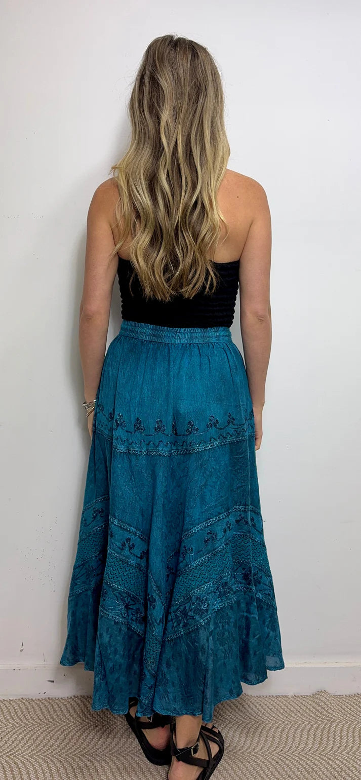 Davina Stonewash Skirt