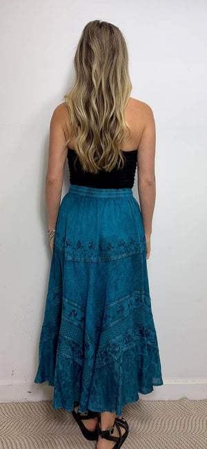 Davina Stonewash Skirt