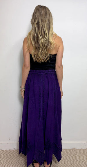 Medora Zig Zag Hem Maxi Skirt
