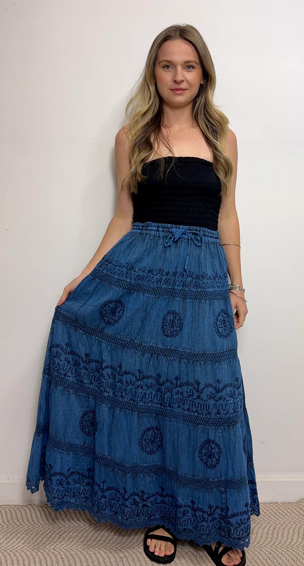 Ostara Stonewash Cotton Voile Skirt