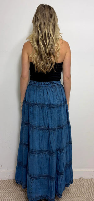 Ostara Stonewash Cotton Voile Skirt