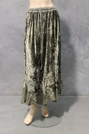 Velvet Skirt Wth Chiffon Godet