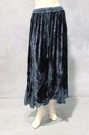 Velvet Skirt Wth Chiffon Godet