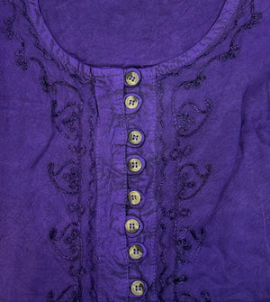 Bohemia Stonewash Top With Sleeves