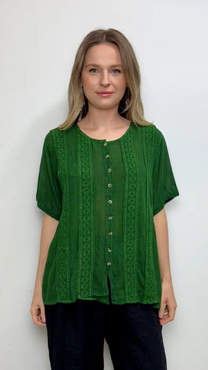 Boheme Button Up Top Rustic