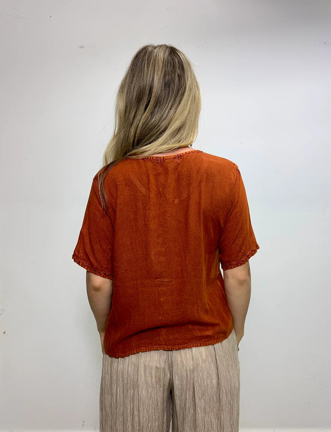 Bohemia Stonewash Top With Sleeves