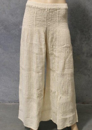 PG CHEESECLOTH SHIRRED FLARES